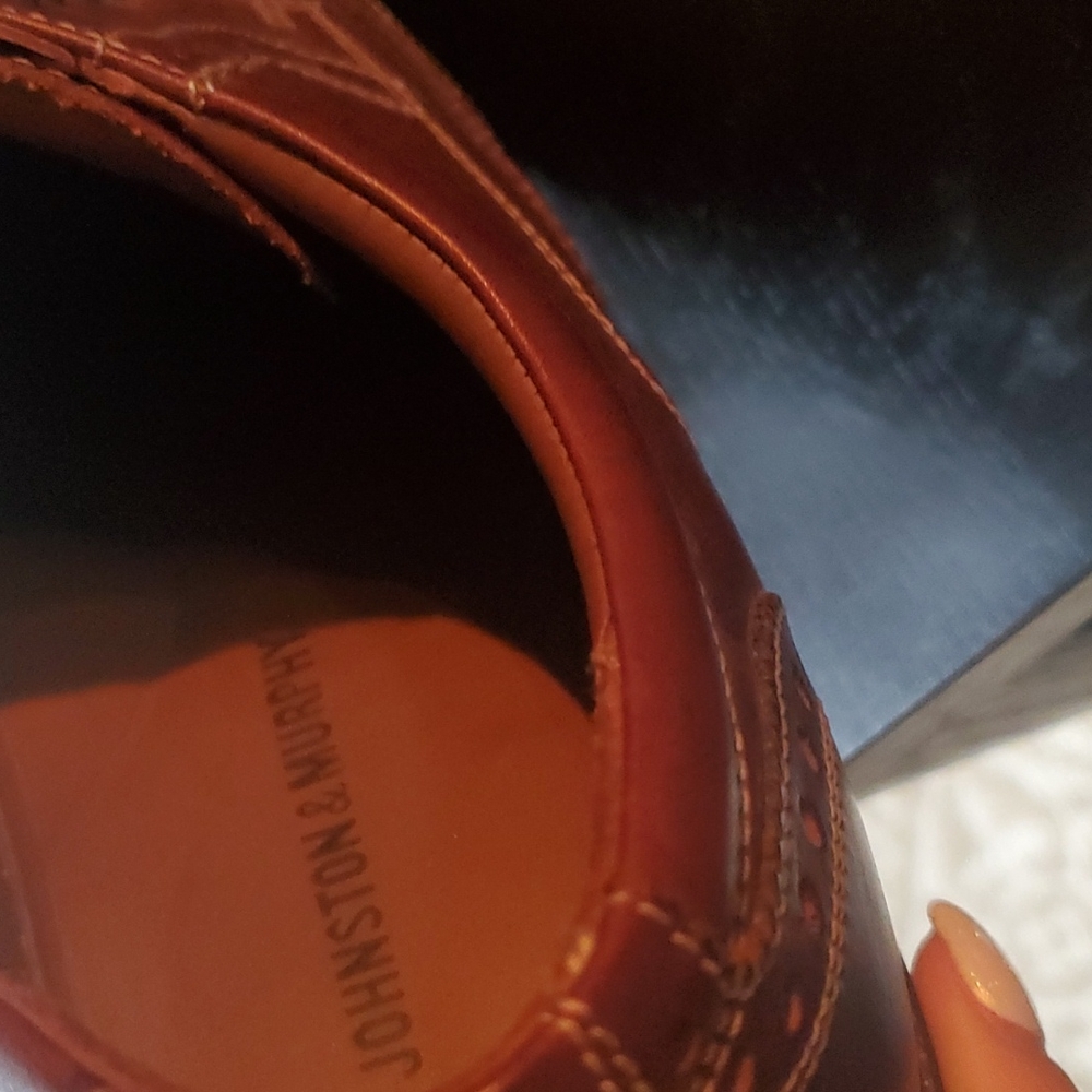 Johnston And Murphy Size 11 Wingtip Brown Sheepsk… - image 4